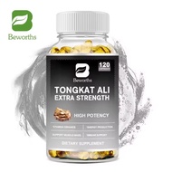 BEWORTHS 9 in 1 Tongkat Ali Extra Strength Root Capsules 200:1 for Energy Production Stamina Enhancement