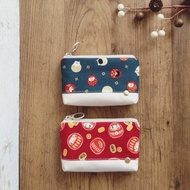 現貨!【FCC/小小零錢包】貓咪不倒翁 福神達摩 日本帆布 悠遊卡可