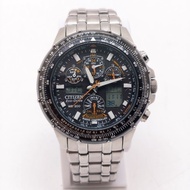 Citizen Eco-Drive Skyhawk A-T WR200 Men's Watch Stainless Steel Band | Atomic Time | Pilot Watc