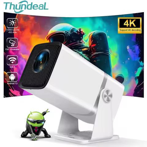 ThundeaL 4K Full HD Projector FHD TD80W Android WiFi 3D Home Theater TD80 Portable Beam Projector Me