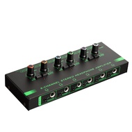 6 Channels Stereo Headphone Amplifier Audio Interface Low Noise Sound Mixer Recording Studio Monitor