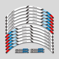 motorcycle accessories Wheels Sticker Reflective Stripe Tape Rim Tire Decorative Decals Set For BMW 