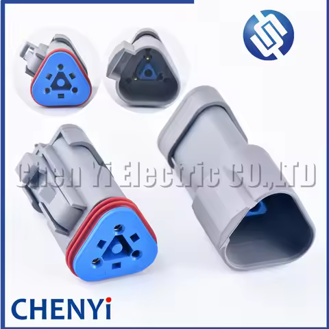 3 Pin Auto Waterproof Connector AT04-3P-RJ120 DT04-3P-P006 DT06-3S-P006 J1939 DT06-3S DT04-3P With 1