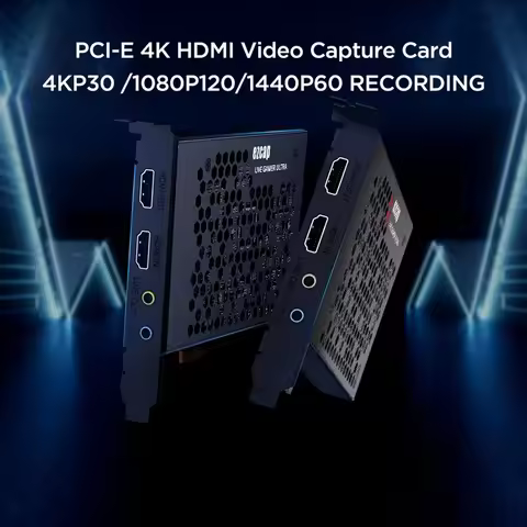 Pcie Live Streaming Video Capture Card Ultra HD 4K 60Hz HDR Loop 4K PCI-e Game Recorder Mic Line in 