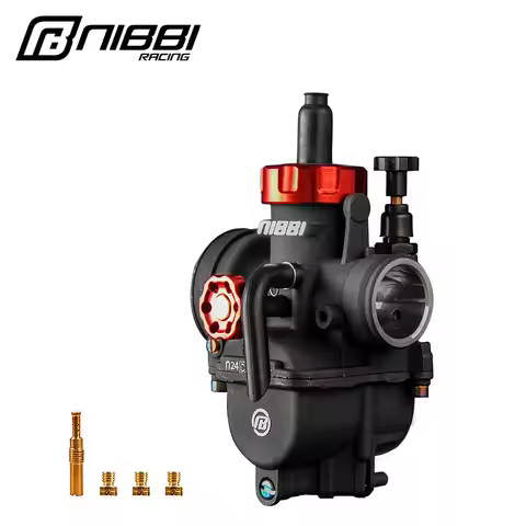 NIBBI 2T 4T Motorcycle Carburetor PE24/26/28/30mm with Carb Jets for YAMAHA KAWASAKI SUZUKI Apollo D