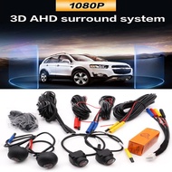 360 Car Camera Panoramic Surround View 1080P AHD Right Left Front  Rear View Camera System for Android Auto Radio Night