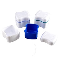 Dental Container Small Size European Style Orthodontic Retainer Dentures Case Box Blue Color