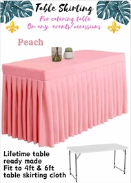 Table Skirtting Ready Made Skirt for Catering 4ft /6Ft Lifetime Table Katrina  CLoth