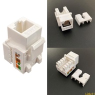 Lidu11 2Pcs CAT6  Module Information Socket RJ45 8P8C Connector Adapter Keystone Jack Standard