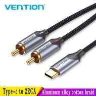Vention USB C to RCA Audio Cable Type C to 2 RCA Cable for Speaker Amplifier Huawei Xiaomi Laptop 1m