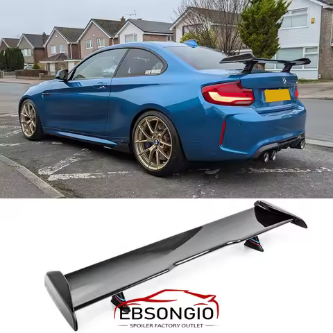 For BMW 2 Series F22 coupe M2 M3 M4 F87 Spoiler 2014--2021 Year Real Glossy Carbon Fiber Rear Wing M