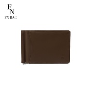 FN LEATHER BAG : Money Clip กระเป๋าสตางค์มันนี่คลิป หนังแท้  กระเป๋าสตางค์ผู้ชาย กระเป๋าสตางค์พับสั้น  1304-26058