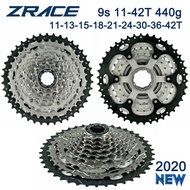 ZRACE Bicycle Cassette 9 Speed MTB Bike Freewheel 11-40T / 11-42T Free A Adapter
