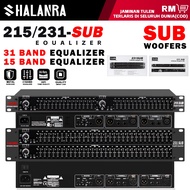 EQ with SUB interface 215SUB/231SUB equalizer for professional sound adjustment and low frequency no