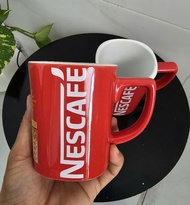 Combo 4 ly sứ Nescafe màu đỏ 250ml