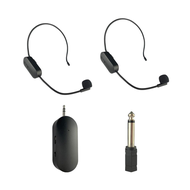 (ZGOY) 2.4G Wireless Head-Mounted Lavalier Microphone Set Transmitter with Receiver for Amplifier Voice Speaker