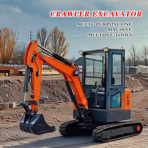 DDP Shipping Hydraulic Small Digger With Attachments Crawler Micro Digger With Kubota CE EPA Euro 5 
