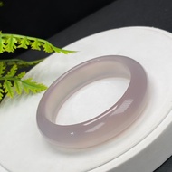 淺紫瑪瑙手镯 57+MM 高冰淨體起光龍鱗紋