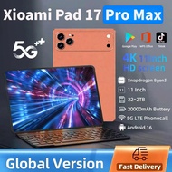 [3-Year Warranty] Pad 17 Pro Max Tablets 11inch Mi Tablet Android 16 22GB RAM+2TB ROM Snapdragon 8 g