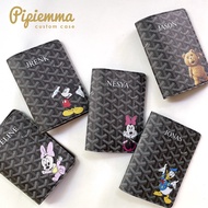 Custom passport holder cover passport gold foil can be given a name