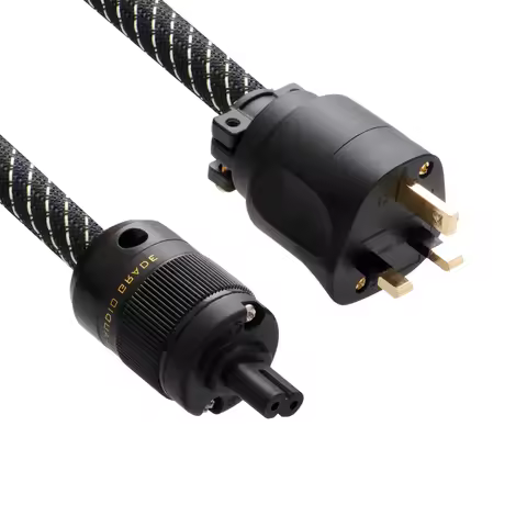Audiophile Power Cable 7N OFC EU/US/UK Power cord C7 C8 Extension Cable Schuko Mains Cord Supply Spe