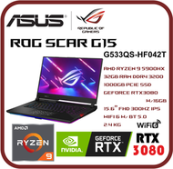 華碩 - [原廠行貨] ROG Scar G15 G533QS-HF042T ( Ryzen 9 5900HX/ RTX3080/ 15.6" FHD 300Hz IPS ) 手提電腦