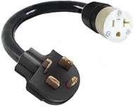 14-30P 4-Pin Male Dryer Plug To 5-20R 3-Prong Female Socket Receptacle Outlet Electric Power Cord Ca