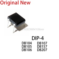 【Top-rated】 10PCS New and chip DB104 DB105 DB106 DB107 DB157 DB207 DIP-4 DIP4 DB104S DB105S DB106S D
