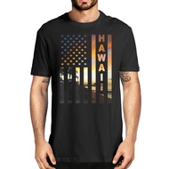 Hawaii Sunset Flag Honolulu Hawaiian Island T-Shirt Hawaii T-Shirt