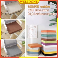 （foam+cover）Customizable large size thickened square sponge cushion 35D/50D high density custom seat cover Living room sofa linen seat back cushion foam