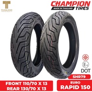 Champion Tubeless Tires Set for Euro RAPID 150 110/70 X 13 & 130/70 X 13 (Made in Thailand)