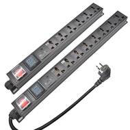 ปลั๊กไฟ pdu Power Strips Distribution Unit   Surge Protection 2-20 Ways universal Socket ปลั๊กสามตา 
