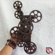 Bộ bánh răng đồng hồ treo tường (Gear Clock) chuyển động liên tục 12 bánh răng chuyển động