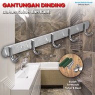 Bayar DITEMPAT - Gantungan Baju Handuk Belakang Pintu Kamar Mandi Serbaguna Stainless Kuat Murah / G