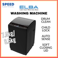 [SABAH ONLY] ELBA TOP LOAD FULLY AUTO WASHING MACHINE 7.5KG EWT-R7503(BK) 8.5KG EWT-R8503(BK) 洗衣机 ME