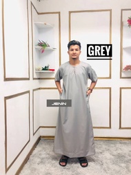 Jubah Lelaki Teluk Belanga Lengan Pendek Jubah Men Muslimin Haji Umrah Cotton Eksklusif Koleski Jeni