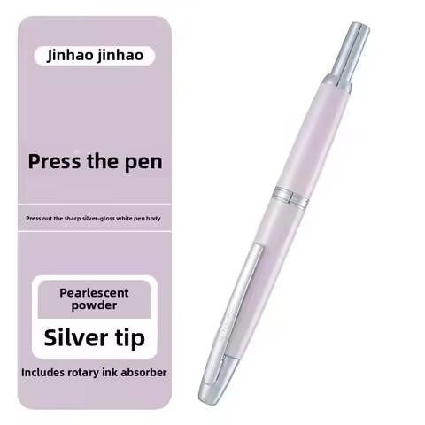 Jinhao 10 Pink Gold Silver Retractable Fountain Pen EF F Nib Ink Converter Professional Office Writi