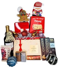 Amaris Hamper - 聖誕禮物籃 XJ : 意大利聖誕蛋糕 + Godiva 朱古力 (市區免費派送)