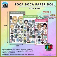 ✨ ☸ ¤ Toca Boca Paper Doll BP Toca Life World Children's Education Toy Toca Boca M Sticker