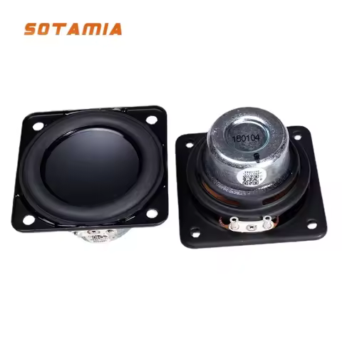 SOTAMIA 2Pcs 2 Inch 52MM Full Range Audio Speaker 4 Ohm 10W Sound Amplifier Speaker PU Edge PV Diaph