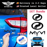 B&Y NEW MYVI G3 FL 2018-2022 Logo Emblem Set Bundle Matte Black Carbon