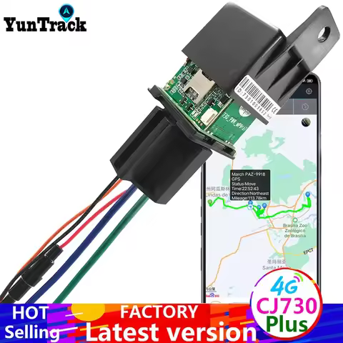 Global 4G Multi-Mode GPS Tracker Car Relay Cut Oil ACC SMS Call Alarm Motorcycle Towed Away Security