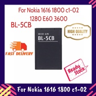 Original BL-5CB Battery For Nokia 1616 1800 c1-02 1280 E60 3600 3660 6620 6108 3108 2135 [[ 3 months