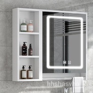 ‍🚢Solid Wood Bathroom Mirror Cabinet Bathroom Wall-Mounted Smart Mirror Box Separate Dressing Mirror Mirror with Shelf S