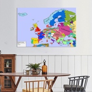  English Map Series Background Cloth European Map - 1444,Tourism Tools,Geography Education Tool