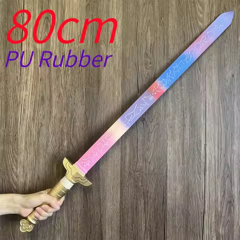 Movie Demon Killer Weapons Colorful Swords Blade Long Knife Prop Cosplay Big Sword Halloween Role Pl
