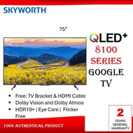 Skyworth - SUE8100 75" inch Skyworth QLED EYE CARE SERIES GOOGLE TV