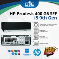 HP PRODESK 400 G6 SFF DESKTOP I5 9th GEN PC / WIN11 PRO / NVME SSD - REFURBISHED