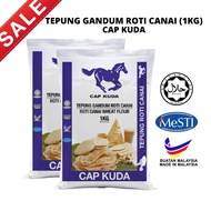 TEPUNG GANDUM ROTI CANAI CAP KUDA | TEPUNG GANDUM SERBAGUNA KUDA BIRU 1KG