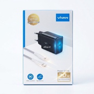 MFI CHARGER VIVAN iP C30SL 30W Fast Charging Charger 30w C to Lightning Original